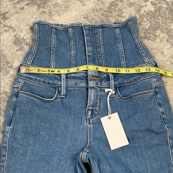 NWT Good American Corset Jean High Waist Duncan Blue Stretch Sz 4 27 - Picture 6 of 11